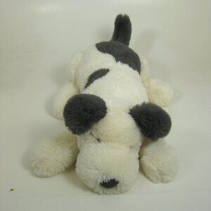 EUC JELLYCAT Dashing Dog Soft 12" White and Gray Spotted Plush Stuffed Animal